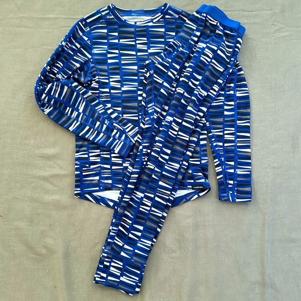 Lands End Base layer set boys size 8, Big boys small